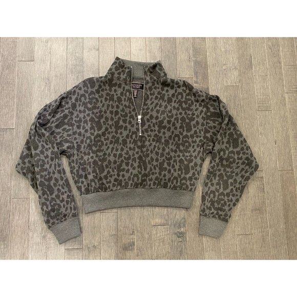 EUC Victoria's Secret Half-Zip Crop Sweatshirt - Picture 4 of 9